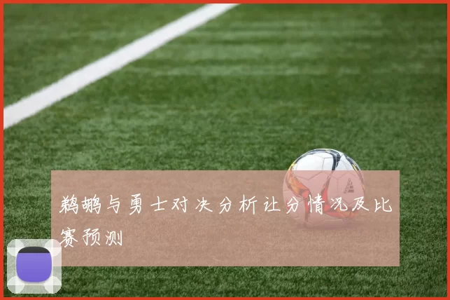 鹈鹕与勇士对决分析让分情况及比赛预测